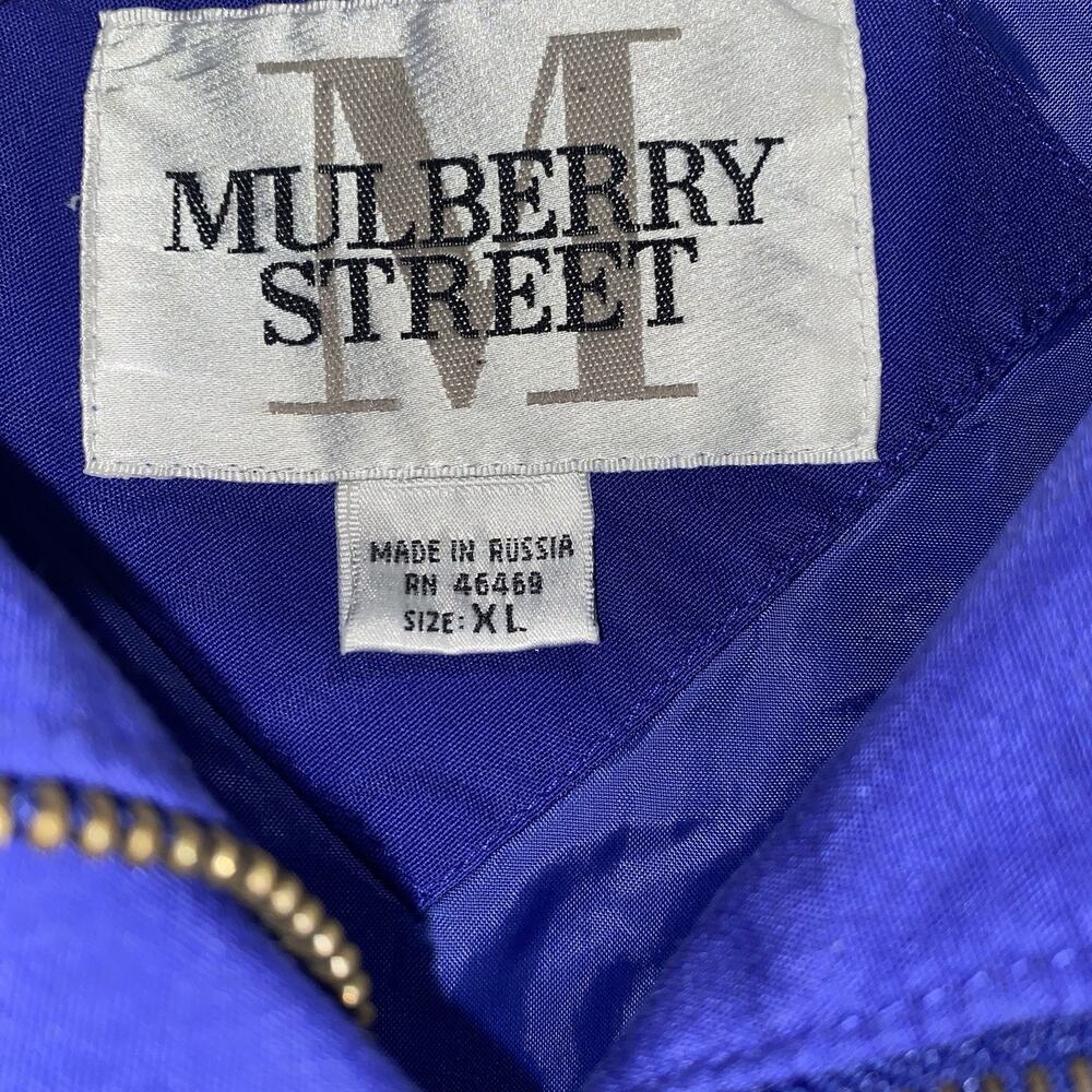 Vintage Mulberry Street Women’s Xl Full Zip Jacket Blue Purple Hues Retro Grunge View 3